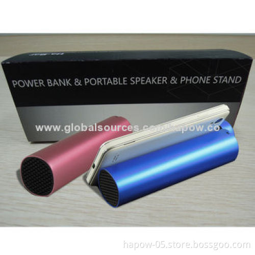 Power Bank with 2014 New Mini Speaker for Headphones with External Battery, 3W Rated Power